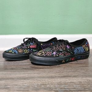 Vans Black Sneakers with Colorful Doodles